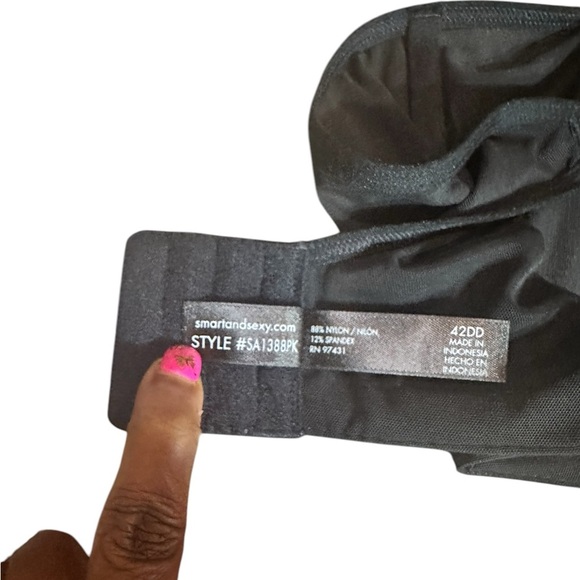 Smart&Sexy Sheer Mesh Demi Underwire Bra – Size 42DD (Black) SA1388PK - Picture 3 of 8